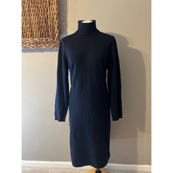 Lauren Ralph Lauren Dresses & Skirts - Ralph Lauren Cashmere Sweater Dress XL Navy Blue Stretch Career Church